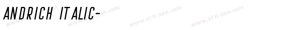 Andrich Italic字体转换